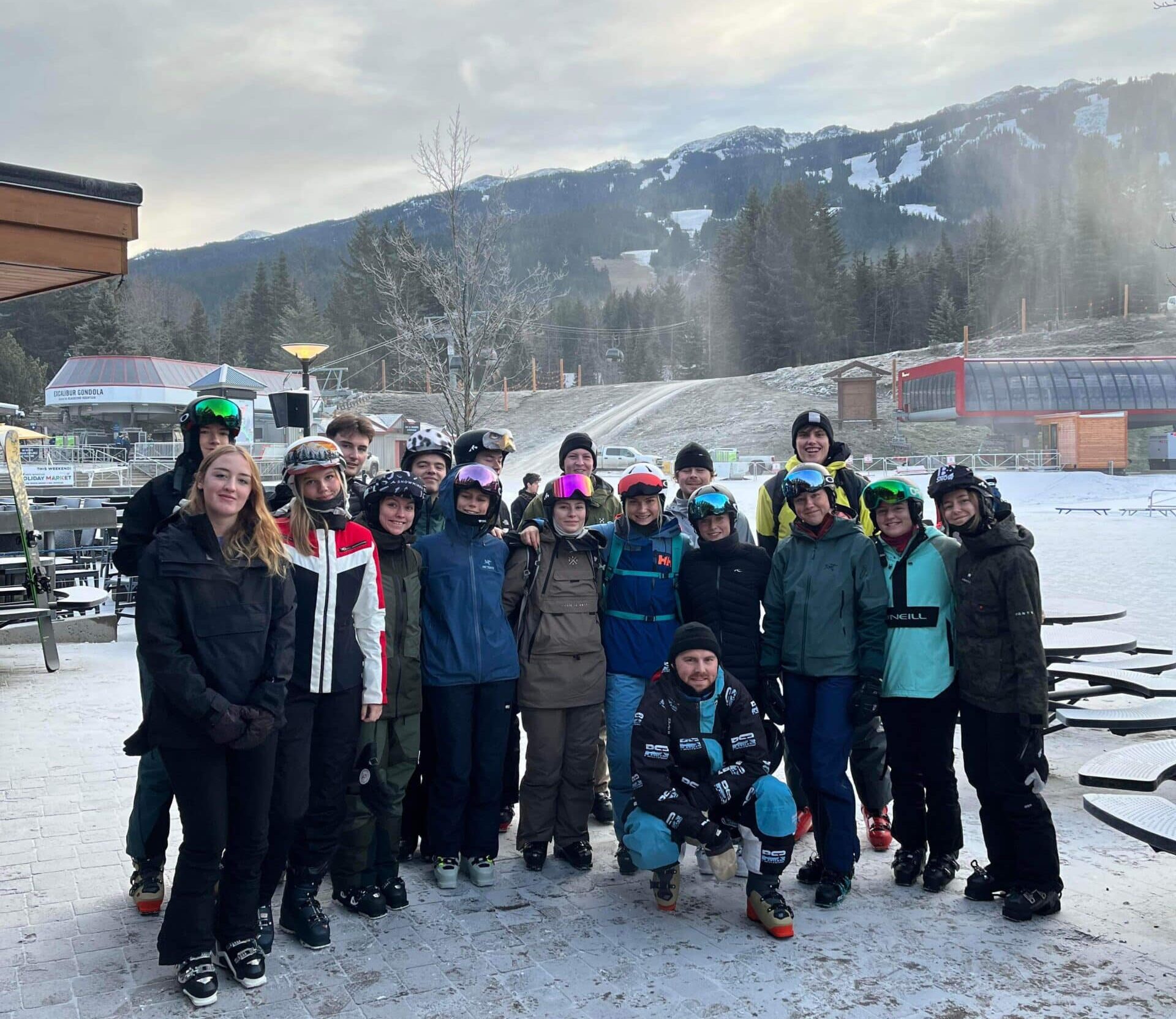 ski group in whistler 